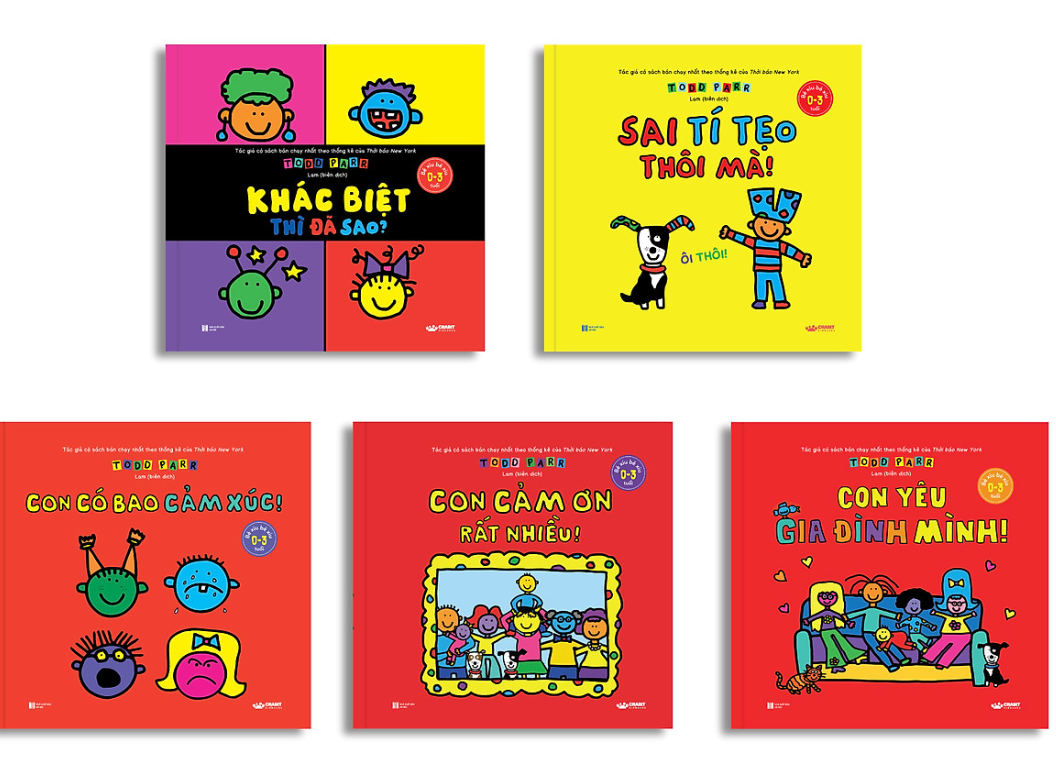 Bộ 5 cuốn Bé xíu bé xiu - Todd Parr - Bồi đắp những kỹ năng xã hội đầu đời - Bìa cứng